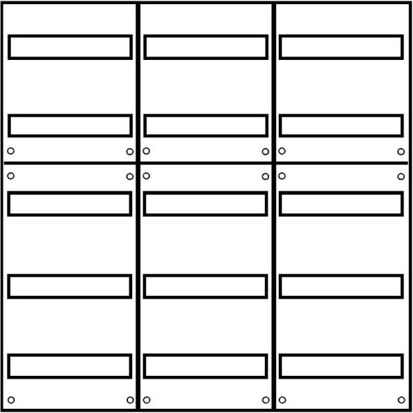 Aufputz Wandverteiler Komplettschrank, IP43, 3x5-reihig, 180TE (36TE Klemmraum)
