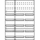 Aufputz Wandverteiler Komplettschrank, IP43, 3x7-reihig, 252TE (72TE Klemmraum)