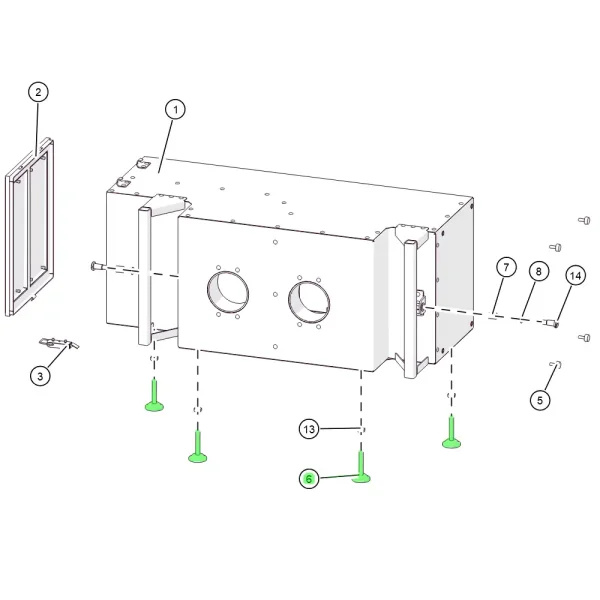 ETA HACK / eHACK / PE / PC / PE-K... Stellfuß für Aschebox, Ø 34,5 mm, M8x50