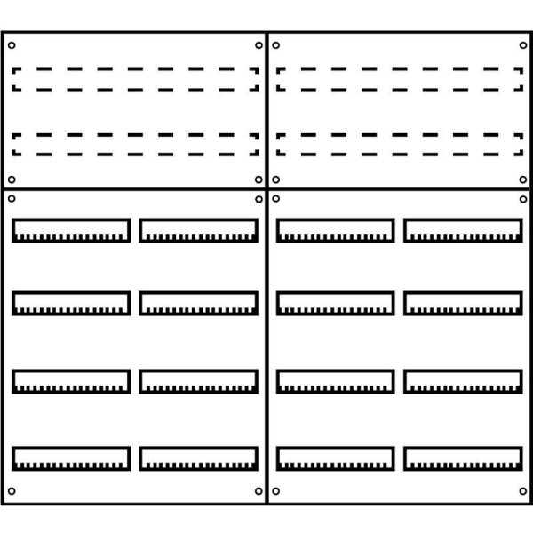 Aufputz Wandverteiler Komplettschrank, IP43, 4x6-reihig, 288TE (96TE Klemmraum)