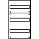 Unterputz Wandverteiler Komplettschrank, IP30, 1x3-reihig, 36TE 12TE Klemmraum)