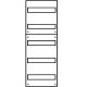 Wandverteiler Komplettschrank, UV1/5-140, IP30, UP, 1x5-reihig, 60TE (davon 24TE Klemmraum)