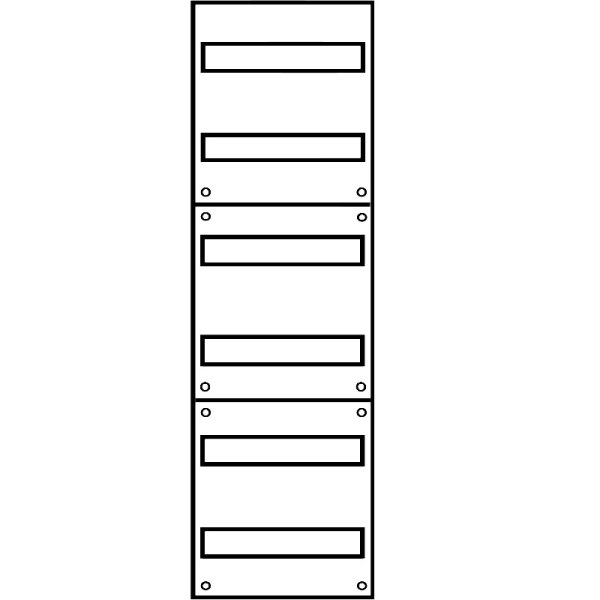 Wandverteiler Komplettschrank, UV1/6-140, IP30, UP, 1x6-reihig, 72TE (davon 24TE Klemmraum)