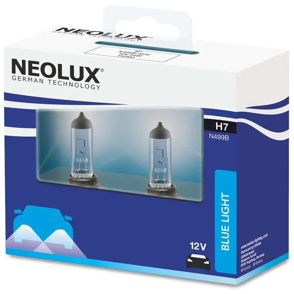 NEOLUX HAMMER N499B H7 Blue Light KFZ Halogenlampe, 12V, 55W, Px26d, Duo-Box