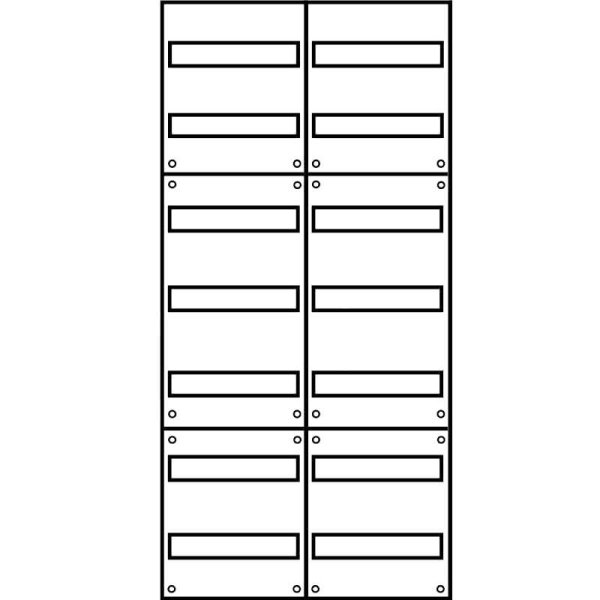 Wandverteiler Komplettschrank, UV2/7-140, IP30, UP, 2x7-reihig, 168TE (davon 48TE Klemmraum)