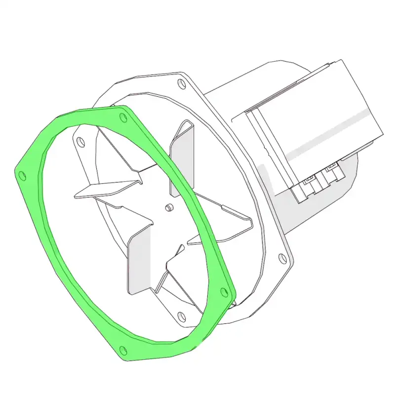 ETA PC 60-105 / eHACK 60-130 / ePE-K 60-130 Dichtung Abgasgebläse
