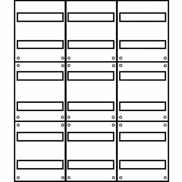 Wandverteiler Komplettschrank, UV3/6-140, IP30, UP, 3x6-reihig, 216TE (davon 72TE Klemmraum)