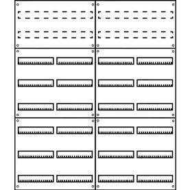 Wandverteiler Komplettschrank, UV4/8-210, IP30, UP,...