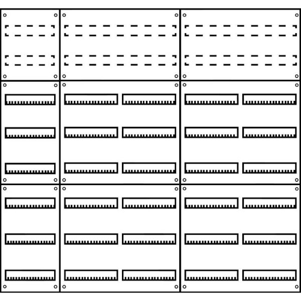 Wandverteiler Komplettschrank, UV5/8-210, IP30, UP, 5x8-reihig, 480TE (davon 120TE Klemmraum)