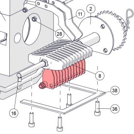 ETA PU 15 Abstreifer für Rost, komplett