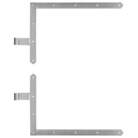 Tor-Winkelbänder-Set, 60cm, Stahl, Stahl verzinkt
