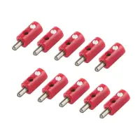 2,6mm Zwergstecker mit Querloch | 10 Stück Rot
