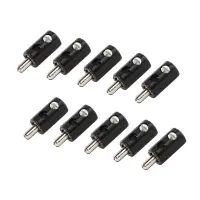 2,6mm Zwergstecker mit Querloch | 10 Stück Schwarz