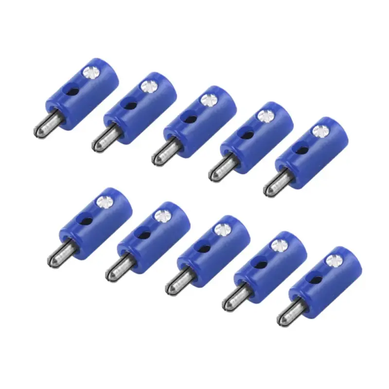 2,6mm Zwergstecker mit Querloch | 10 Stück Blau