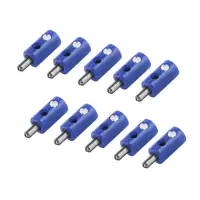 2,6mm Zwergstecker mit Querloch | 10 Stück Blau