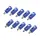 2,6mm Zwergstecker mit Querloch | 10 Stück Blau