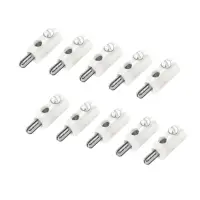 2,6mm Zwergstecker mit Querloch | 10 Stück Weiß
