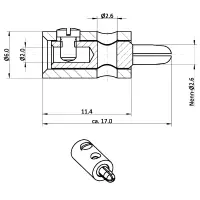 2,6mm Zwergstecker mit Querloch | 10 Stück Grün