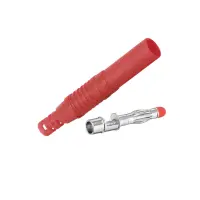 Sicherheits-Bananenstecker 4mm Rot | CATII 1000V 32A isoliert Lötanschluss