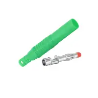 Sicherheits-Bananenstecker 4mm Grün | CATII 1000V 32A isoliert Lötanschluss