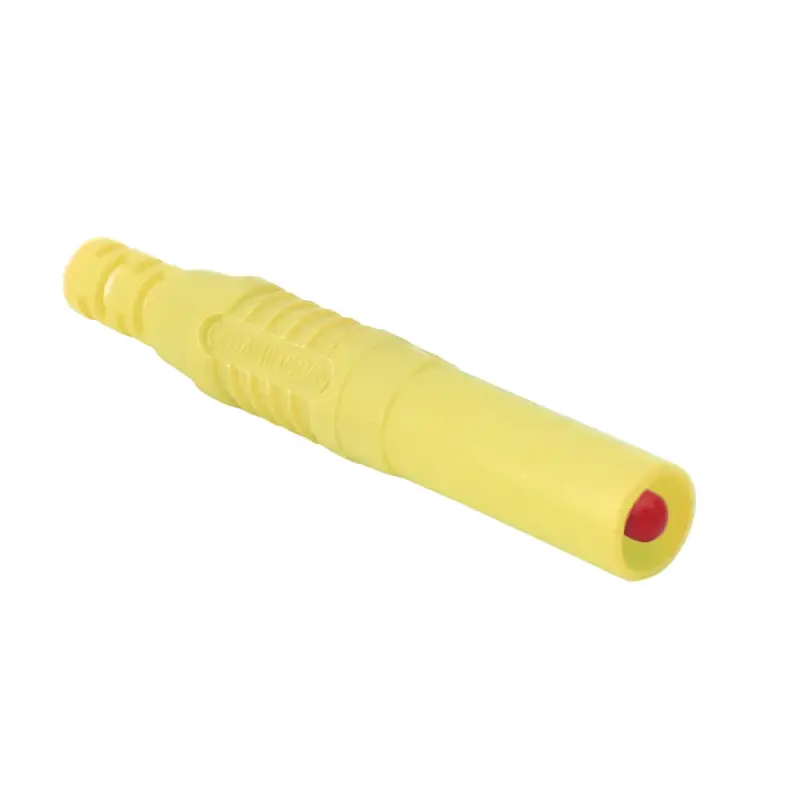 Sicherheits-Bananenstecker 4mm Gelb | CATII 1000V 32A isoliert Lötanschluss