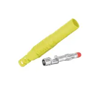 Sicherheits-Bananenstecker 4mm Gelb | CATII 1000V 32A isoliert Lötanschluss