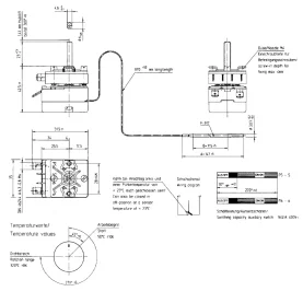 E.G.O 55.13662.020 Regelthermostat mit Schalter, 50...324°C, 16(4)A/400V~