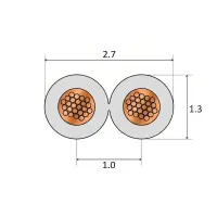 LiY-Z Flachleitungen | Zwillingslitzen 2x0,14mm² |...