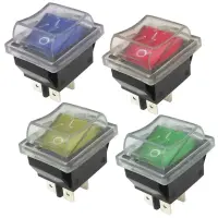 Kontroll-Wippschalter 30x22mm Schutzkappe | 2-polig...