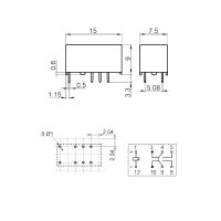 HONGFA Serie HFD3 Subminiatur-Signalrelais, 5/12/24VDC