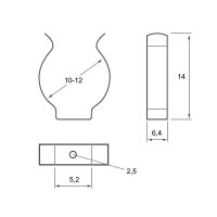 Tool Clips offen, Federstahl verzinkt | Spannbereich 10-12mm | 10 Stück