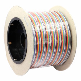 Flachbandleitung, 10x0,25mm², RM1,4mm, 300V, farbig,...