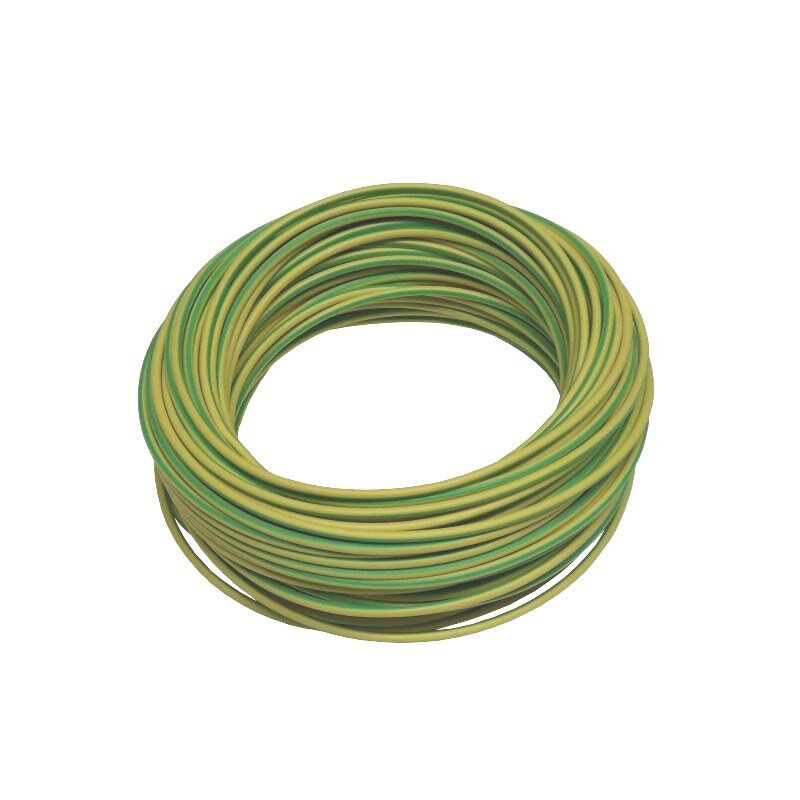 SiF Silikon-Schaltlitze (Kupfer verzinnt) | 2,5mm² 10m Ring Grün-Gelb