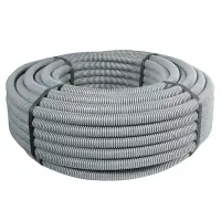 Elektro-Kunststoffwellrohr, 750N, M25, 100m, Grau