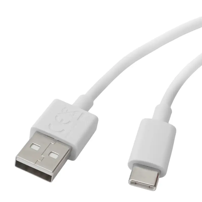 5x USB-Anschlusskabel | USB-A Stecker/USB-C Stecker | 1m Weiß