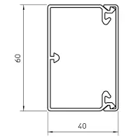 Kabelkanal 60x40mm 2m Lichtgrau | 24 Stück (48m)