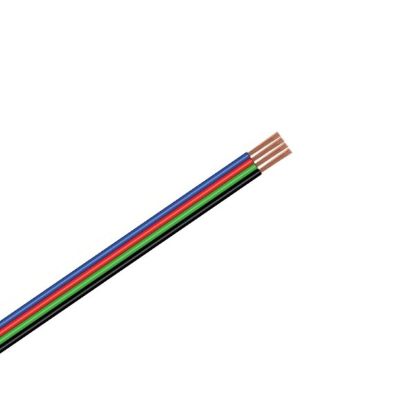 Flachbandleitung, 4x0,25mm², 4-farbig, 100m Ring