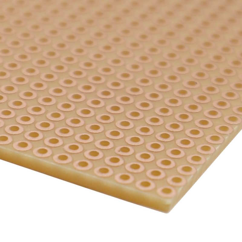 Punktrasterplatine 100x150x1,5mm | Raster 2,54mm 39 Reihen Cu 35µm