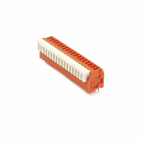 WAGO 234-518 Leiterplattenklemme CAGE CLAMP®, 18-polig, RM2,54, orange