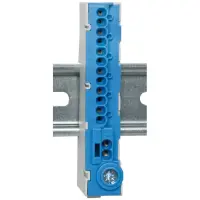 N-Steckklemme für Hutschiene, Blau | 12x2,5mm²,...