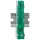 PE-Steckklemme für Hutschiene, Grün | 12x2,5mm², 2x4mm²