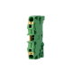 Durchgangs-Reihenklemme, 10mm², 57A, Steckanschluss, Schutzleiter, grün-gelb