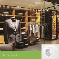 AURA LIGHT Salvia LED Einbaustrahler, dreh-/schwenkbar, 200mm, 34W, 930, 36°, weiß