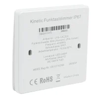 LFS-LAC202 Kinetic 433MHz Funk-Wandtaster, 2-fach, IP67, weiß