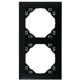 EFAPEL LOGUS 90, schwarz matt, Rahmen 2-fach