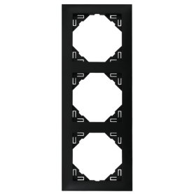 EFAPEL LOGUS 90, schwarz matt, Rahmen 3-fach