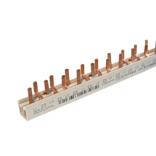 Stift-Phasenschiene für 2-polige Kompakt-LS, 10mm², 55x2P (56TE), 1m