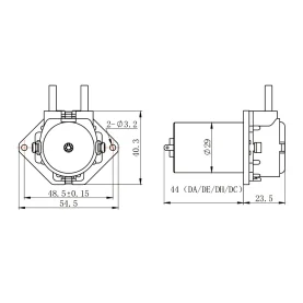 KAMOER NKP-DC-B10Y Schlauch-/Dosierpumpe, 12V-, 5W, 80ml/min, gelb