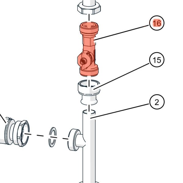 ETA eHACK 20-50 Durchfluss- und Temperatursensor DN20 Typ 210 G, G 1 1/4"