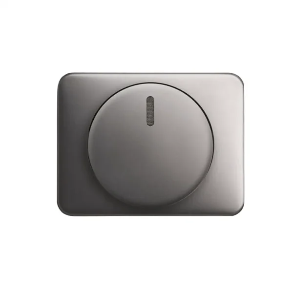 B&J alpha nea® platin, Zentralscheibe für Dimmer, Drehknopf mit Leuchtring